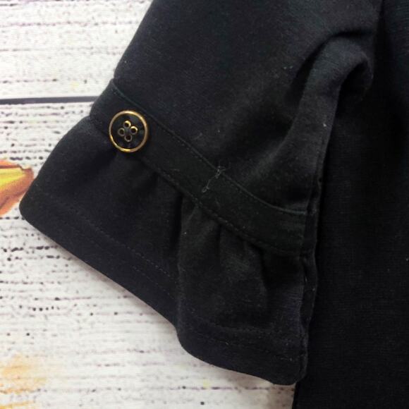 Baby Gap Black Dress with Buttons and Bell Sleeves Size 3T - Picture 4 of 8